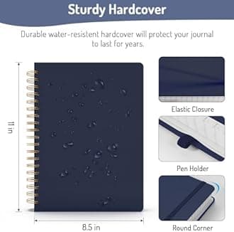 Forvencer A4 Spiral Notebook, Navy