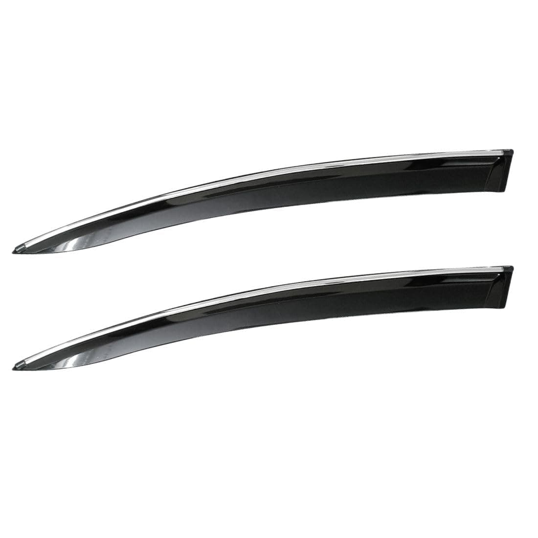 CAR SAAZ Unbreakable Door Visor/Rain Visor/Wind Deflector Compatible with Zip (Black) - Set of 2 Pieces