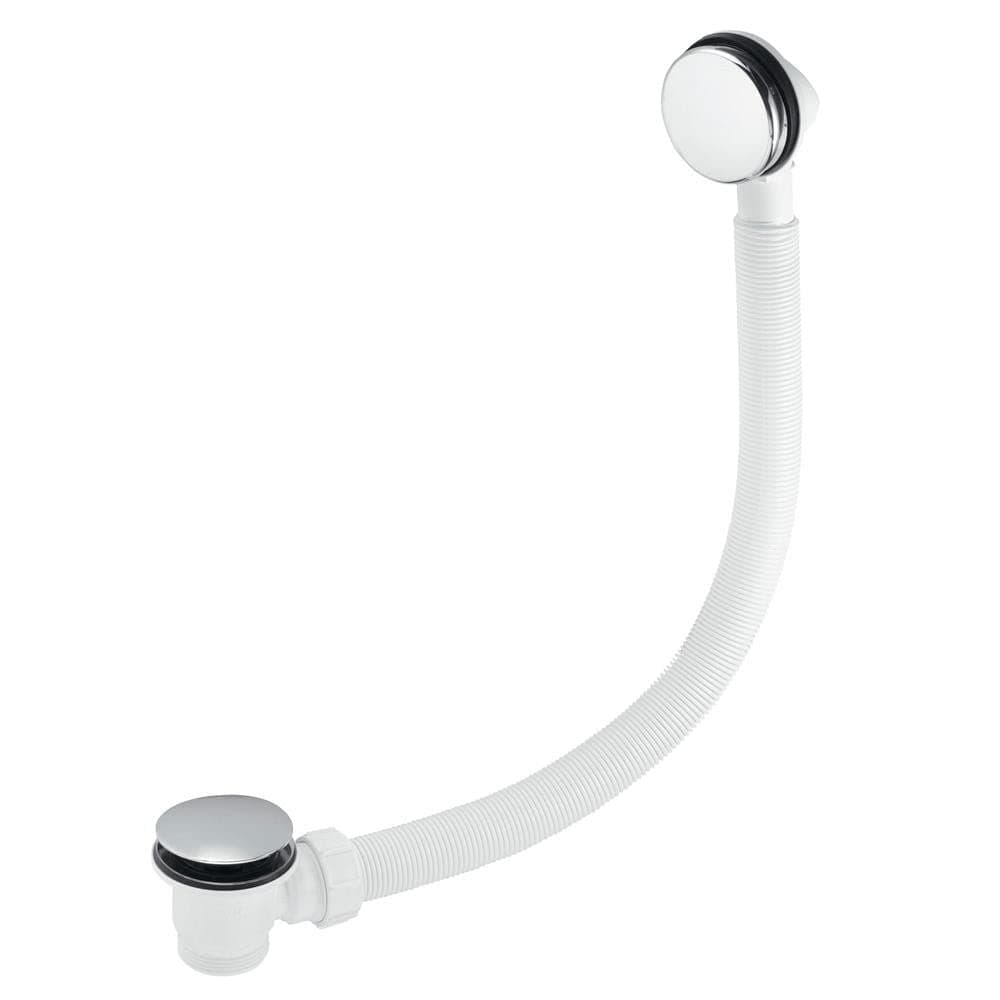 McAlpine CBWF70CB Bath Clicker Waste and Overflow, Chrome and White