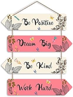 Artvibes Motivational Quotes Decorative Wall Art MDF Wall Hanger for Living Room |Artworks Wall Hangings (WH_4414N)(Multi 19)