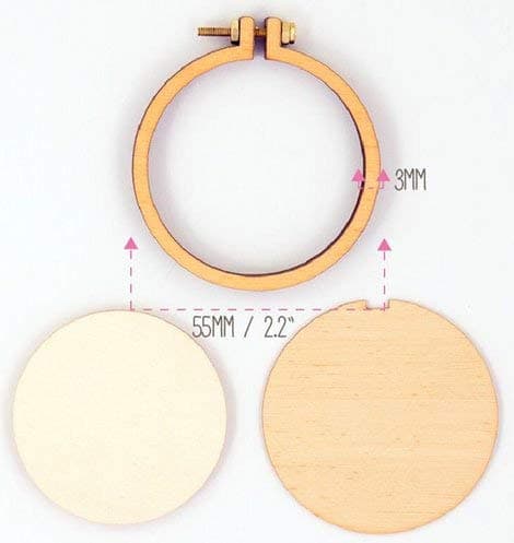 Dandelyne 5.5cm Miniature Embroidery Hoop Pack