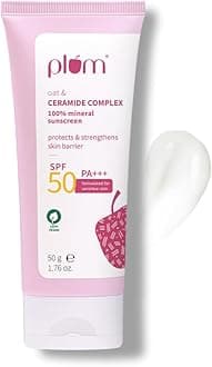 Oat & Ceramide Complex100% Mineral Sunscreen | SPF 50 PA+++ | For Sensitive Skin | Strengthens Skin Barrier | Sun Protection From UVA/B Rays | Lightweight, Non-Oily | Men & Women | 50g