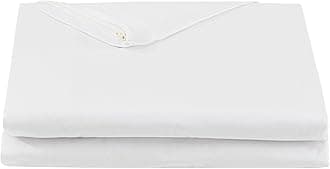 FULI 100% Cotton Zippered Futon Cover, Japanese Futon Mattress Cover, Shikibuton, Made in Japan (Full, Pure White)