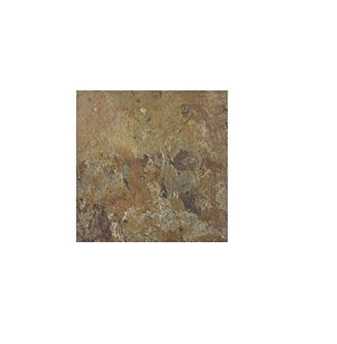 274932 Self Stick Vinyl Floor Tile, Earth Slate, 12" x 12"