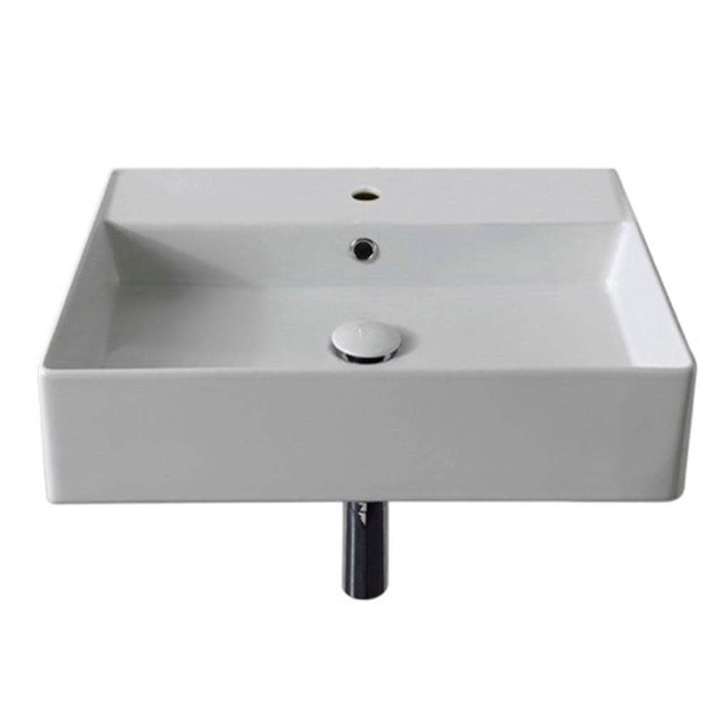 Scarabeo 5111-One Hole Bathroom Sink, One Size, White