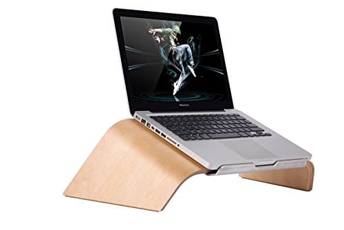 SAMDI Universal Laptop Wooden Stand Holder Bracket Dock for Macbook Air/Pro Retina 11"/12"/13"/15" PC Notebook (Birch)