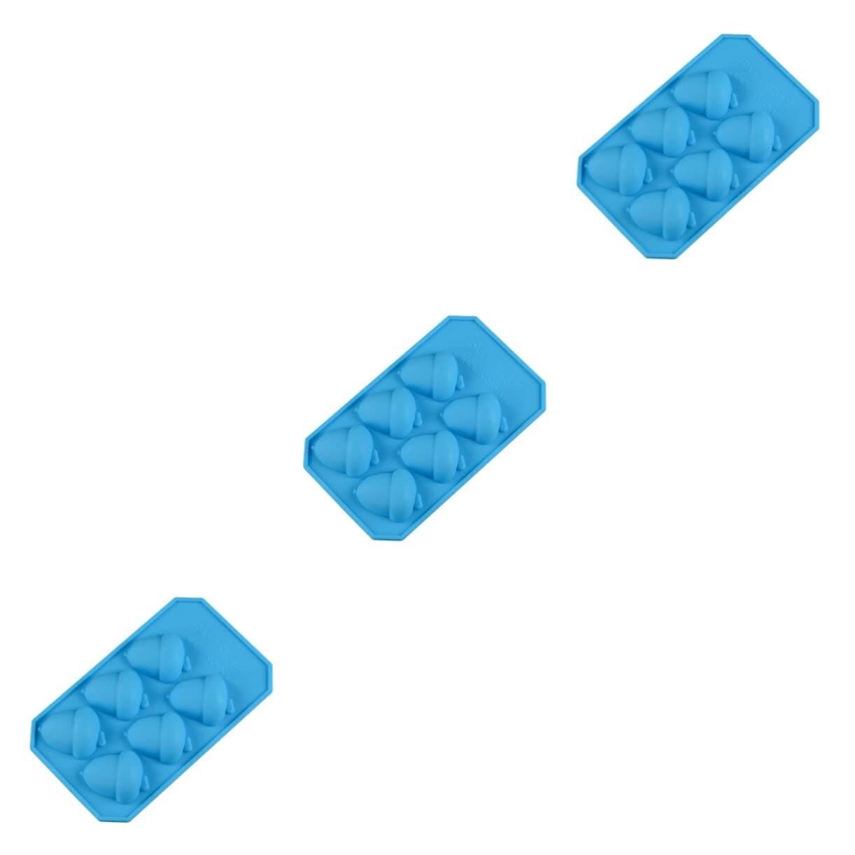 SHOWERORO 3Pcs Silicone Acorn Pine Nuts Cake Mold Cell Chocolate Jelly Candy Soap and Ice Cube Tray for Parties and Drinks Random