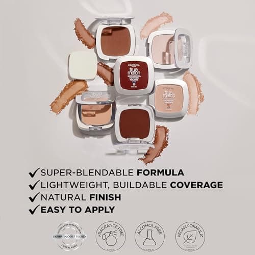 L'Oreal Paris True Match Super-Blendable All Skin Powder, Natural Ivory, 0.33 Oz.