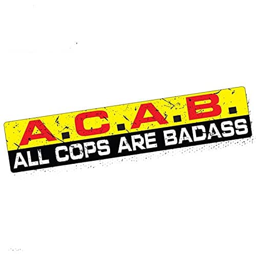 15cmx3cm Car Styling A C A B Badass Sticker Decal Vinyl Cops Police