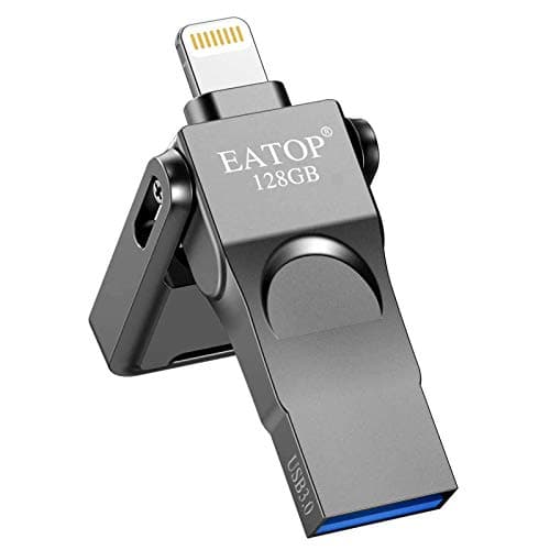 USB Flash Drive 128GB Photo Stick for iPhone, iPhone Flash Drive with 3 Ports, EATOP iPhone Memory Stick Compatible for…