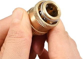 uxcell Garden Hose Brass Quick Connect Set Fittings M18x1.5 Male & M18 Female Thread Water Hose Connectors Pressure Washer Adapter, 2 Sets