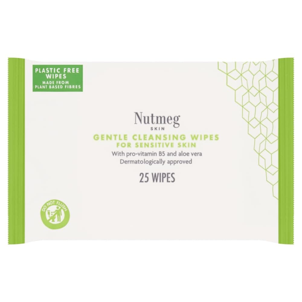 Nutmeg Sensitive Skin Care Wipes 25pk