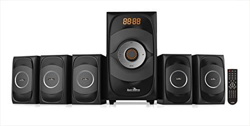 JACK MARTIN 1600 | 6.5" Woofer | Bluetooth SD Card USB FM AUX | Remote | 5.1 Multimedia Home Theatre Speaker System (90W RMS, Black)