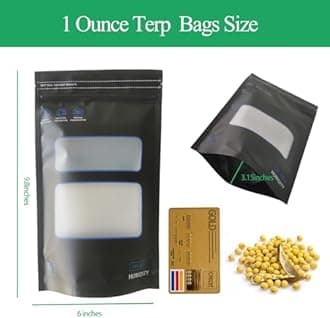 1 Ounce bags,Lock & Seal Storage & Curing terp Bags,Reusable Heat Sealable Bags for Food Storage (1 oz/28g) Sized at 6" x 9.8" x 3.15" Inches (50)