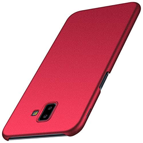 Kqimi case for Samsung Galaxy J6 Plus [Ultra-Thin] Premium Material Slim Full Protection Cover for Samsung Galaxy J6 Plus/J6+ (6.0 inch) 2018 (Red)