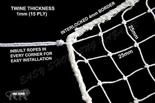EasyShoppingBazaar Bird Net/Pigeon Net/Anti Bird Net UV Stabilized HDPE (with Clips & Tying Ropes) White 15Ply - 10 x 14 Ft