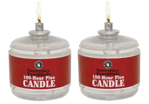 100 Hour Plus Emergency Candle, Clear Mist - Set of 2 Survival Candles