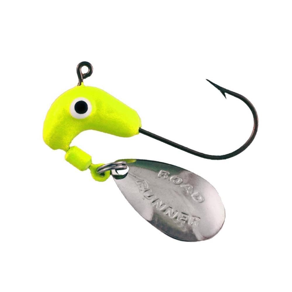 Blakemore TTI Fishing Co Road Runner Bulk Head Hook (Chartreuse, 1/16-Ounce), 4Count(Pack of 1)