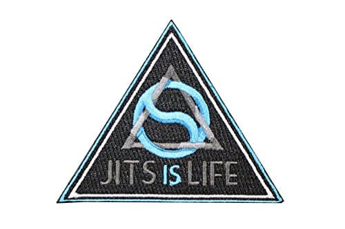 Jiu Jitsu Gi Patch BJJ JITS IS LIFE Iron-on 100% Embroidered Triangle