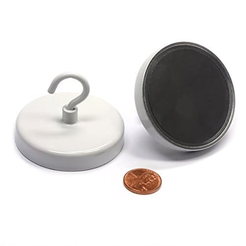CMS Magnetics Powerful Ceramic Magnetic Hooks 63 LB Pulling Power 2 Pieces