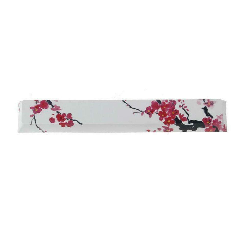 Mugen Custom Red Cherry Blossom Spacebar Keycaps for Cherry MX Switches - Fits Most Mechanical Gaming Keyboards - with Keycap Puller