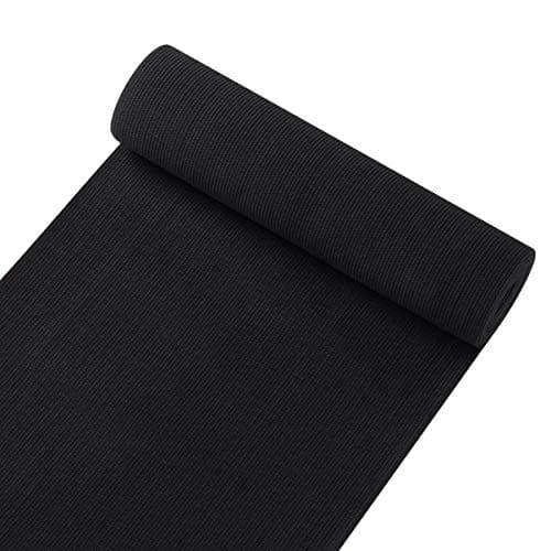 Knit Elastic Bands for Sewing Black Heavy Stretch High Elasticity Flat Elastic Cord 8 Inch Wide Braided Elastic Spool 2 Yard