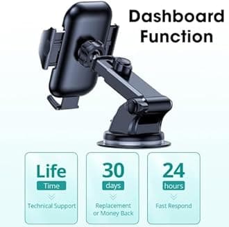 Sounce Car Phone Holder Mount, [Military-Grade Suction & Super Sturdy Base] Universal Phone Mount for Car Dashboard Windshield Air Vent Hands Free Car Phone Mount for All Smarphone iPhone Android