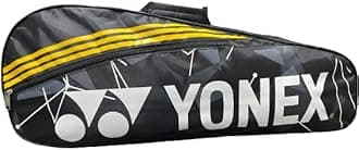 YONEX Badminton KITBAG SUNR 2225 (Black Yellow), BLACK YELLOW, L, Travel Accessories