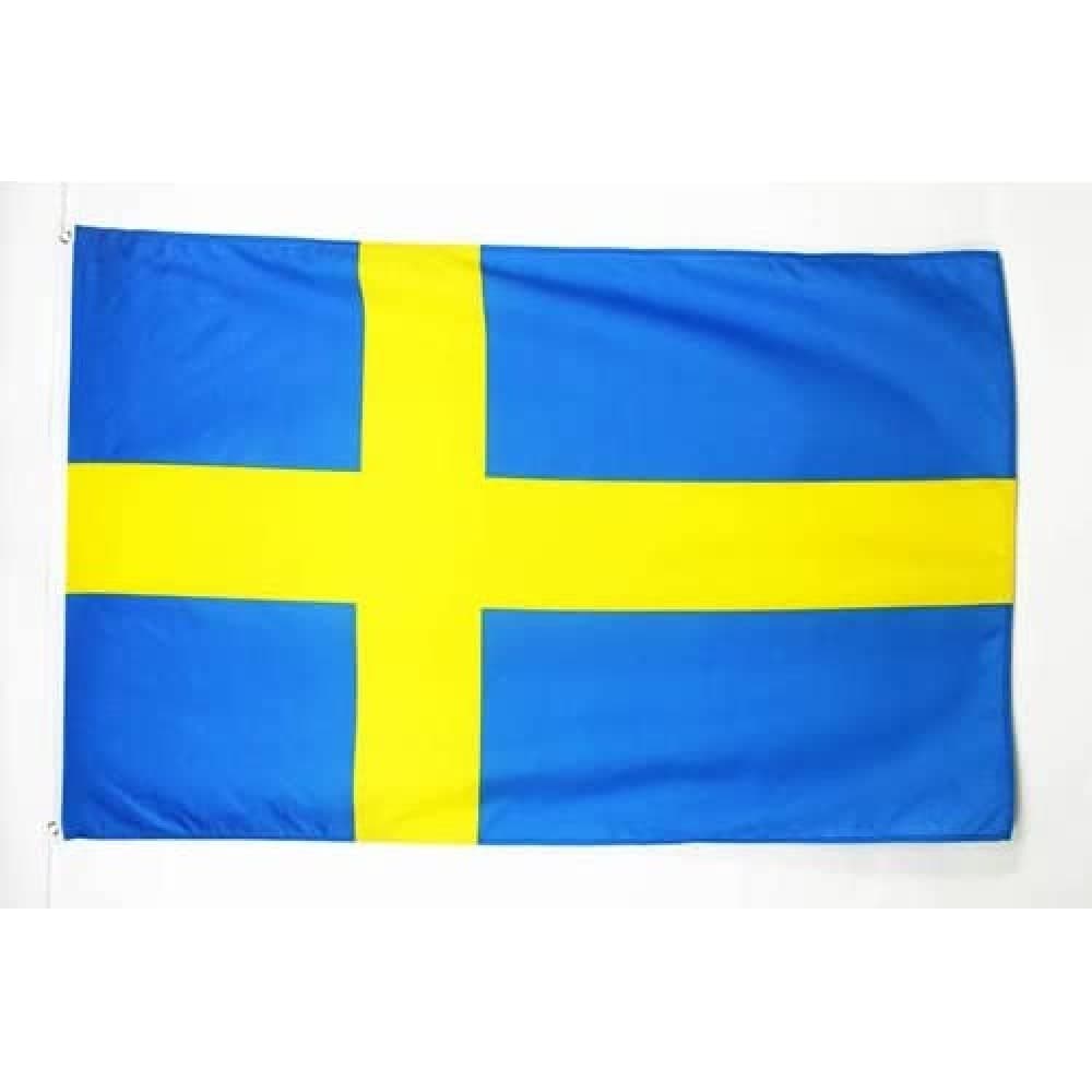 AZ FLAG - Sweden Flag - 2x3 Ft - Light Polyester Swedish Banner with Two Brass Eyelets - Fade Resistant - Vivid Colors - 2' x 3' Feet - 90x60 Cm