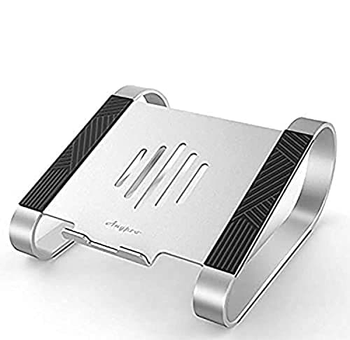 Laptop Stand - Aluminium Notebook Stand Laptop Computer Stand for Laptop, Notebook Computer Stand Laptop Holder Notebook Support for Apple MacBook/MacBook Pro/Air/ HP, 10-17in Laptops- Silver