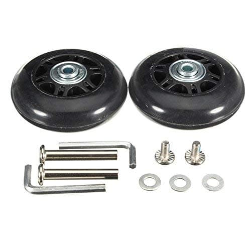 LUO Black Replacement Luggage/Inline OUTDOOR Skate Wheels With ABEC 608zz Bearings