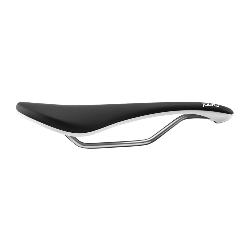 Line Elite Shallow Saddle: Black/White 134mm
