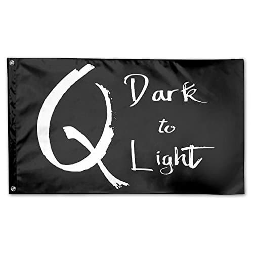 Dark To Light, A Quote From Q Anon 100% Polyester House Flag Decorative Garden Flag Yard Banner Garden Flags 3x5"