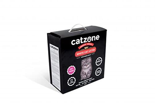 CATZONE All Natural Premium Bentonite Strong Clumping Dust Fee Cat Litter 22 LBS BOX (Baby Powder)