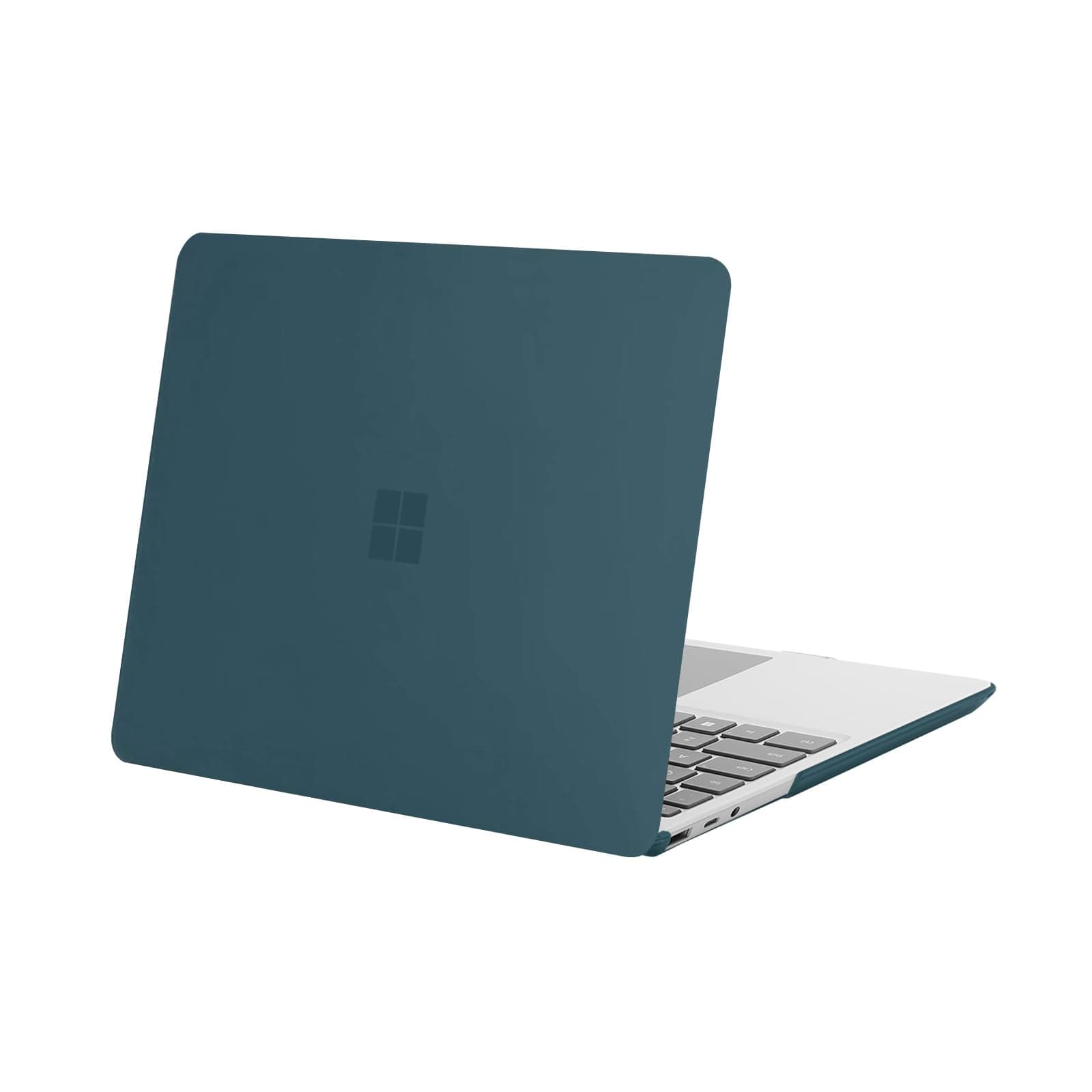 MOSISOケースは、Microsoft Surface Laptop Go 3/2/1 12.4インチ 2023 2022 2020年リリース (モデル:2013 & 1943)、保護プラスチックハードシェルケースカバー、ティールグリーン