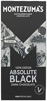 Absolute Black Dark Chocolate 100% Cocoa Bar - 100g (Pack of 9)
