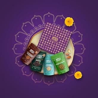 Open Secret Dry Fruit Holi Gift Box | Combo of 4 | Dry Fruits, Fruits Gift Box, Festive Hamper, Festive Gifts for Family & Friends, Festive Gifts for Employees with Cashew, Almonds, Dates & Raisins