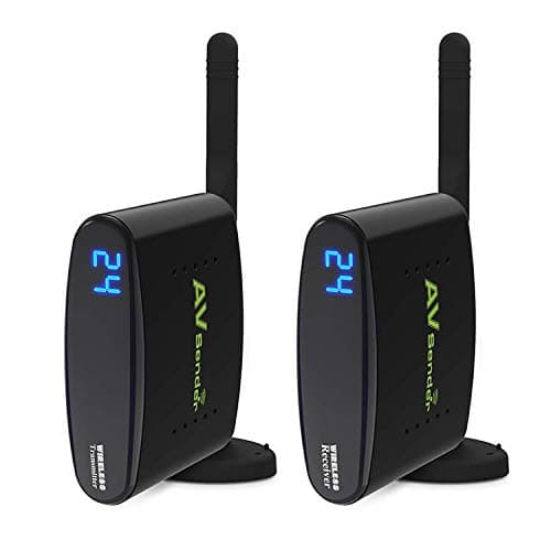 Baile Wireless TV Audio Video Transmitter and Receiver, Digital Signal Max 300 Feet Transmission for Cable Box/Computer/PC-Projector/Monitor/TV Display