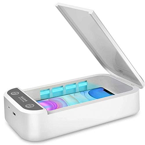 UV Light Sanitizer Box for Baby Pacifier, Cell Phone, Bottle Nipples, Sippy Spout, Toy - Portable Smartphone Sterilizer Cleaner Station - Multi-Function Pacifier Disinfection