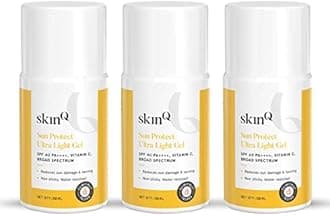 SkinQ Sunscreen for Men & Women 50ml (Pack of 3) with Vitamin C, SPF 40 & Broad Spectrum PA++++ | Sun Protect Ultra Light Gel suitable for All Skin Types | Lightweight, Non-Sticky & Water-Resistant