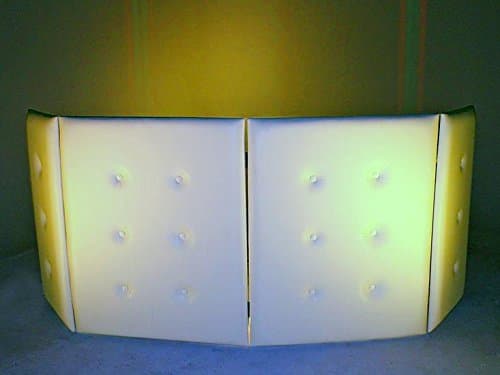 DJ Facade/DJ Booth - Dragon Frontboards - Plush Vinyl Facade 4 Panel-WHITE