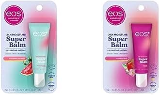 Bundle of eos 24H Moisture Super Balm- Watermelon Frose + Honey Apple: Lip Mask, Day or Night Lip Treatment, Made for Sensitive Skin