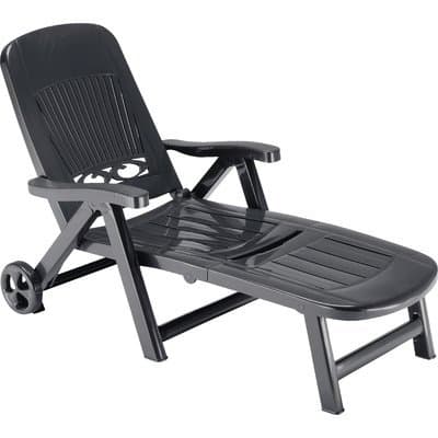 Splendid Folding Outdoor Resin Sun Chaise Lounge