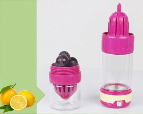 Thefancy Lemon Cup Double Glazing Cup Squeeze Juice Cup Pink