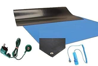 Sky-Zero Volt Therapy kit Grounding Mat Pad Earthing Sheet With 3 pin Plug & Grounding Wrist Band for Grounding Human body volatge (SIZE) (3X6.5 FT)