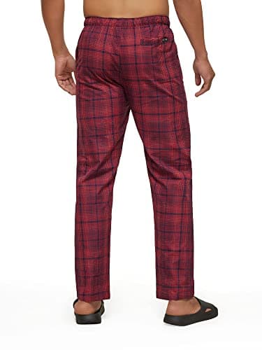 XYXX Men's Super Combed Cotton Checkered Checkmate Pyjamas [Pack of 2] Elasticated Waist, Drawstring | Loungewear for Men