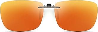 Polarized Clip On Sunglasses Over Prescription Glasses Men Women Compact Fit Non-Flip Up