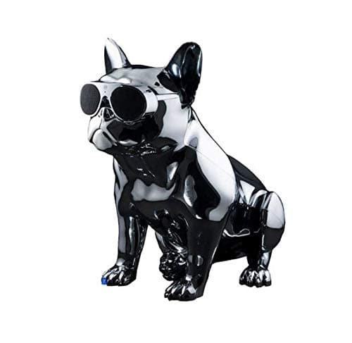 AeroBull HD Chrome Bulldog Bluetooth V4.2 Speaker Original 200W Stereo Sound Louder Volume, Rich Base Design for Home, Party - Chrome Black