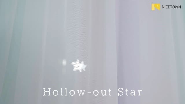 NICETOWN Blackout Curtains with Net Panel Fronts – Double Drape Decoration for Children's Rooms with Star Perforations, Light Blocking, Elegant – Size 132 x 213 cm (W x H), Blue and Purple, 2 Pieces