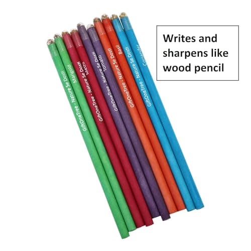 Eco Friendly Plantable Seed Pencils | Best For Distributing In School On Birthday | Return Gift (Loose Pencils Without Box, 40, Count), Ink Color-Black